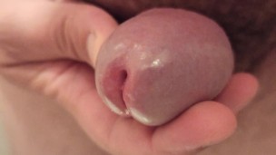 close up and tickling the peehole