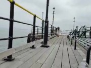 Voyuer Hot Latina on a Public Beach Pier in Revealing Loose Shorts - Panty Slip Candid 9/16