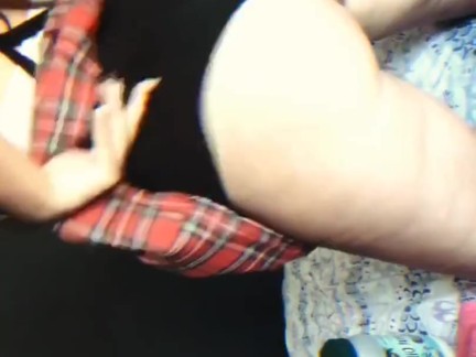 Fat ass tight pussy Latina training her butt hole 