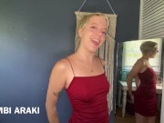 Spinner Teen in Tight Dress Gets Rough Fucked by Big Dick Roommate 1/16