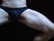 Lace and shiny full back panties tease 10/16