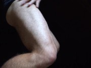 Lace and shiny full back panties tease