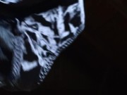 Lace and shiny full back panties tease 3/16