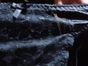 Lace and shiny full back panties tease 4/16