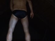 Lace and shiny full back panties tease 9/16