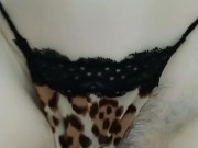 rubs a dick of the pussy and panties of the older stepsister 4/16