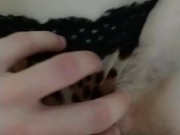 rubs a dick of the pussy and panties of the older stepsister 7/16