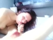 she jumped on my dick and then ate my cum 15/16