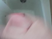 Cum in the bathtub