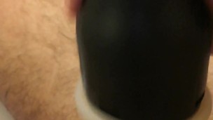 Flashlight oil handjob
