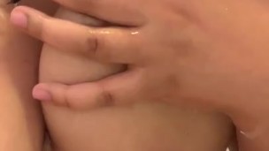 Playing with my Big Tits in the shower 