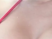 Flashing nipple at the beach  9/16