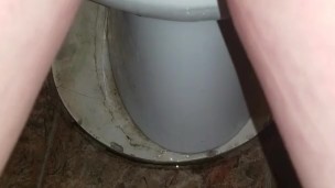 Sneaky desperate piss on floor