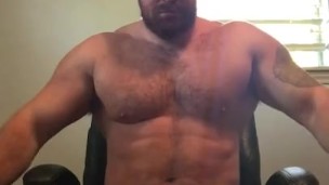 Beefy Bodybuilder Naked Flexing in Bedroom OnlyfansBeefBeast Alpha Musclebear Muscleworship 