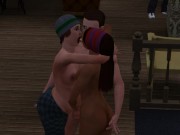 Orgy with my wife and her friend | cartoon, sims 3 sex, Porno Game 3d