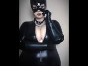 Chubby cat woman steals your cum and your money