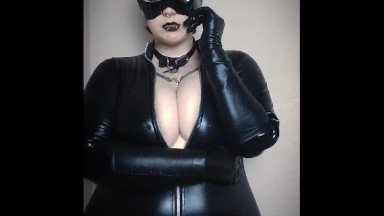 Chubby cat woman steals your cum and your money