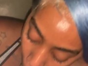 Extreme blow job from blue hair girl 2/16