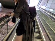 First-time voyeur plays with her pussy in an Amsterdam Metro Station 10/16
