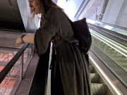First-time voyeur plays with her pussy in an Amsterdam Metro Station 11/16