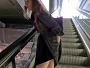 First-time voyeur plays with her pussy in an Amsterdam Metro Station 12/16