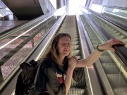 First-time voyeur plays with her pussy in an Amsterdam Metro Station 9/16