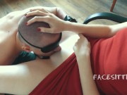 Chained licks pussy on the orders of mistress, russian femdom cunnilingus, female domination 15/16