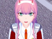 Darling in the Franxx Zero Two gets Horny Hentai POV 1/16