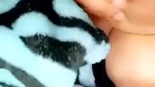 Playing with my titties for daddy