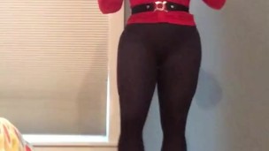 Janice the Asian minx (female mask, long legs, crossdressing, transvestite)