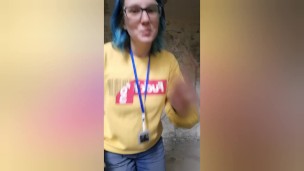 Playing with my pussy and tits in Chernobyl where there is a lot of radiation