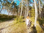 I led my Bike Partner a Scenic Place to Fuck! Ginger Redhead Teen PAWG Public Outdoor Cowgirl Cum 1/16