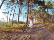 I led my Bike Partner a Scenic Place to Fuck! Ginger Redhead Teen PAWG Public Outdoor Cowgirl Cum 4/16
