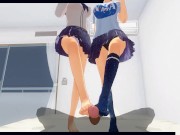 3D HENTAI POV Earth-chan and Moon-chan give you a blowjob 3/16
