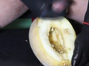 Margo-Apollo: I gave him a pumpkin as a sign of refusal, but he suddenly fucked it 13/16