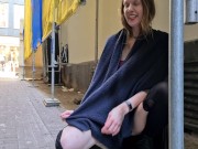 First-time voyeur plays with her pussy in the centre of Amsterdam in broad daylight 10/16