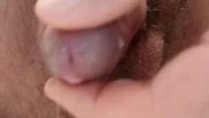 Pissing in the bathroom, jerking off dick, cumming ... Good morning world ...
