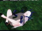 3D HENTAI fucked Diabla in the garden and cum inside her 6/16