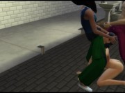 Called a girlfriend for hot sex. Gangbang of students | 3D game 3/16