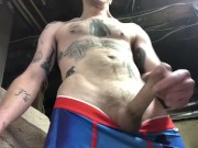 JERKING - SMOKING - HARD CUM beating  my dick