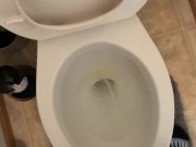 Pissing half erect