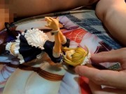 オタクがFateFGOメイドセイバーフィギュアにザーメンぶっかけオナニー【二次元アニメ美少女金髪コスプレ】 - Screenshot 11 of 16 - HD