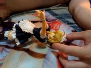 オタクがFateFGOメイドセイバーフィギュアにザーメンぶっかけオナニー【二次元アニメ美少女金髪コスプレ】 - Screenshot 13 of 16 - Semen