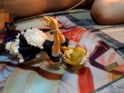 オタクがFateFGOメイドセイバーフィギュアにザーメンぶっかけオナニー【二次元アニメ美少女金髪コスプレ】 - Screenshot 7 of 16 - Cum