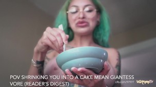 Mean Giantess Makes YOU a Cake Vore