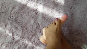 Footjob dildo کیر مصنویی و پاهام