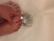 Getting my sexy feet ready for daddy