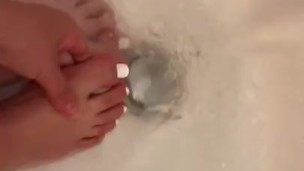 Getting my sexy feet ready for daddy