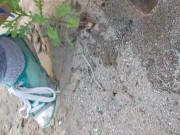 Making A Piss Puddle In the Sand 7/16