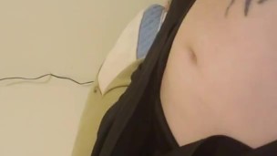 Self-thrusting dildo hitting the right spot